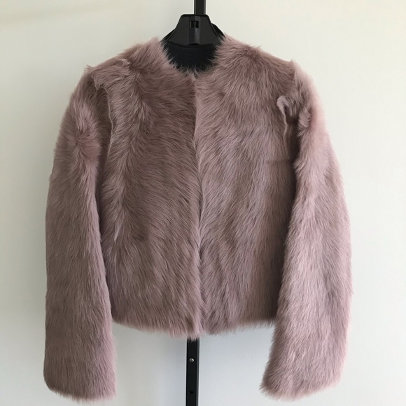 vince cropped shearling jacket